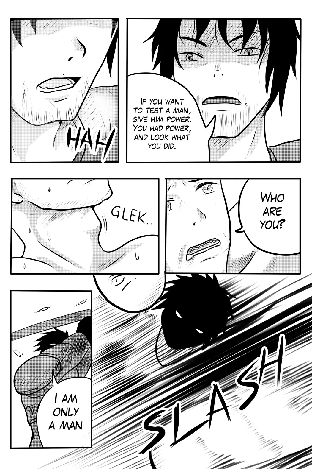 A page from the Titanlord manga, illustrated by Dapit